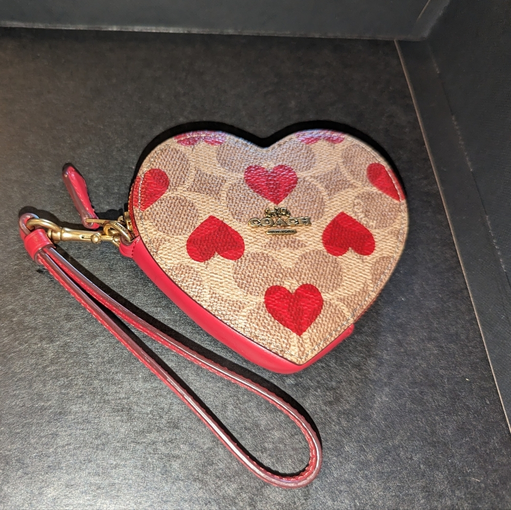 Coach Heart shape Wristlet